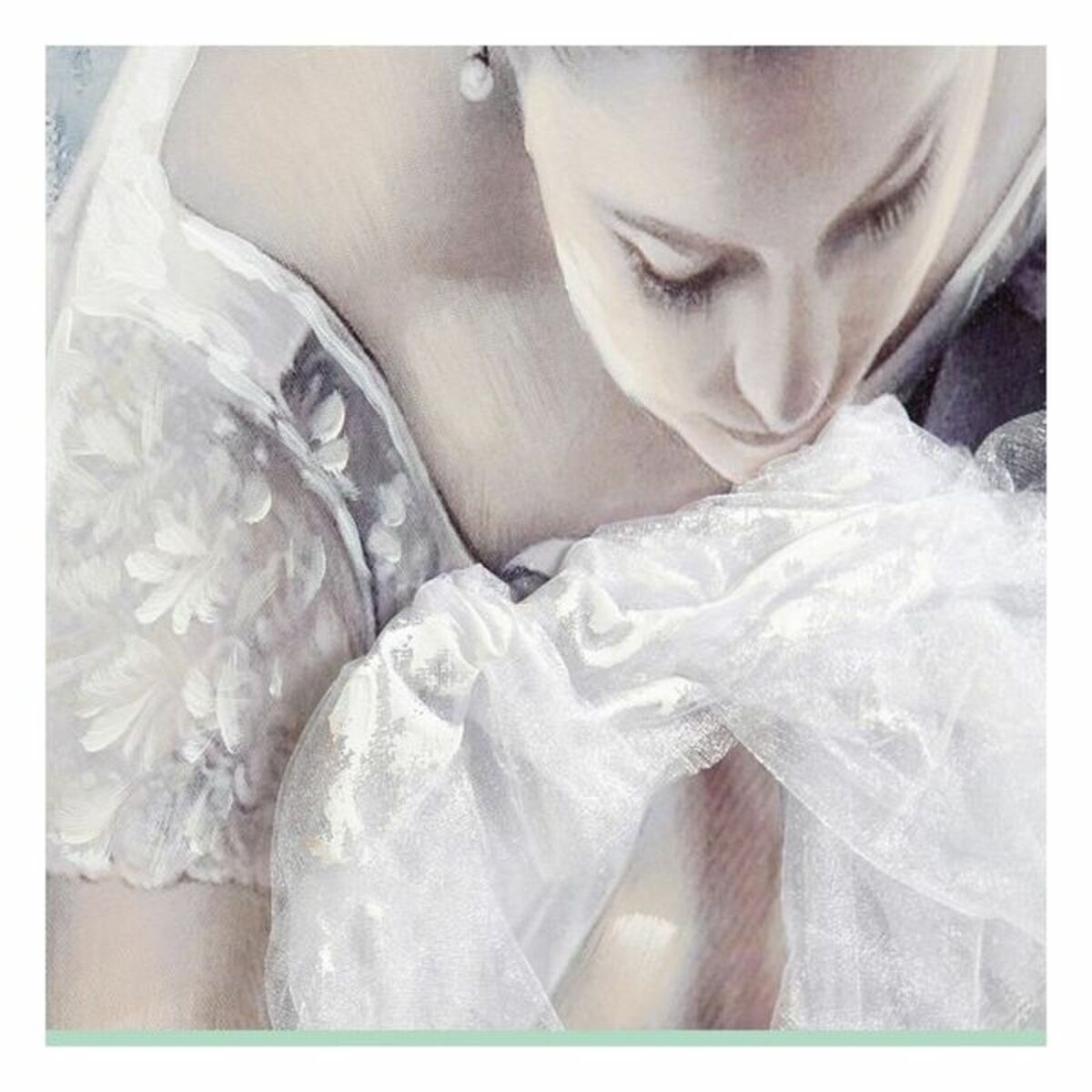 DKD Home Decor Leinwandbilder Ballett-Tänzerin, 2 Stück, Blau Weiss Grau, 100 × 3 × 100 cm – Rückansicht