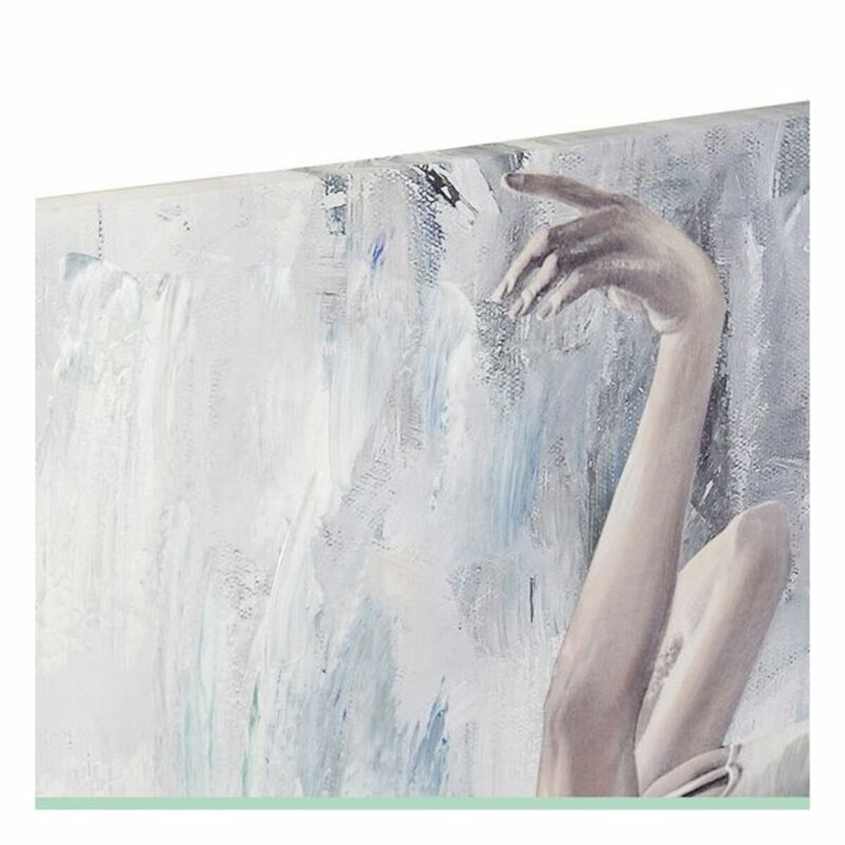 DKD Home Decor Leinwandbilder Ballett-Tänzerin, 2 Stück, Blau Weiss Grau, 100 × 3 × 100 cm – Detailansicht