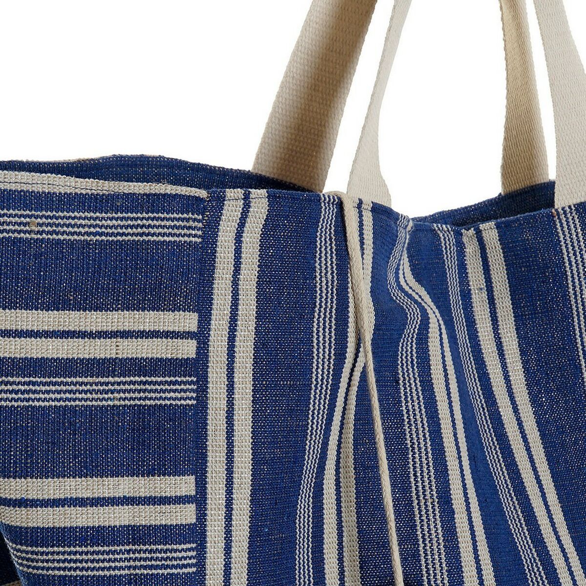 Handtasche mit Geldbeutel DKD Home Decor blau rot gestreift – Seitenansicht