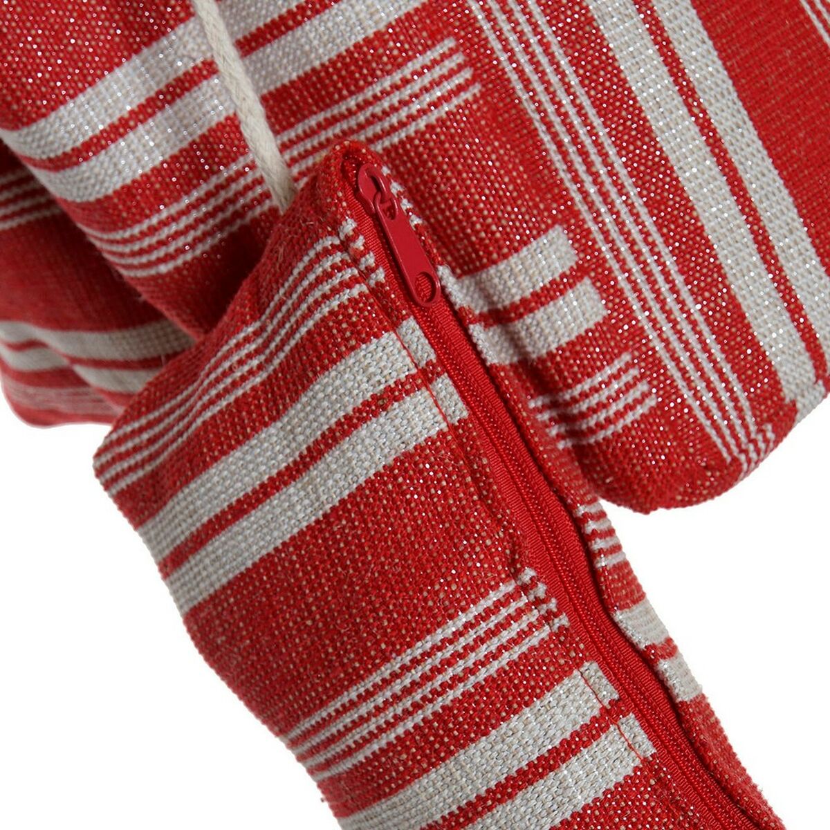 Handtasche mit Geldbeutel DKD Home Decor blau rot gestreift – Rückansicht