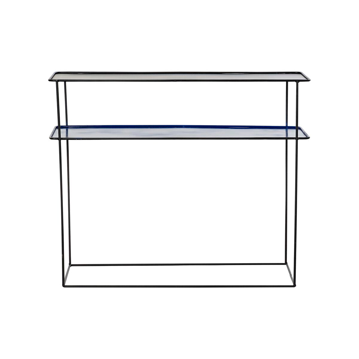 DKD Home Decor 2-teiliges Konsolentisch-Set aus Metall in Blau und Schwarz – Rückansicht