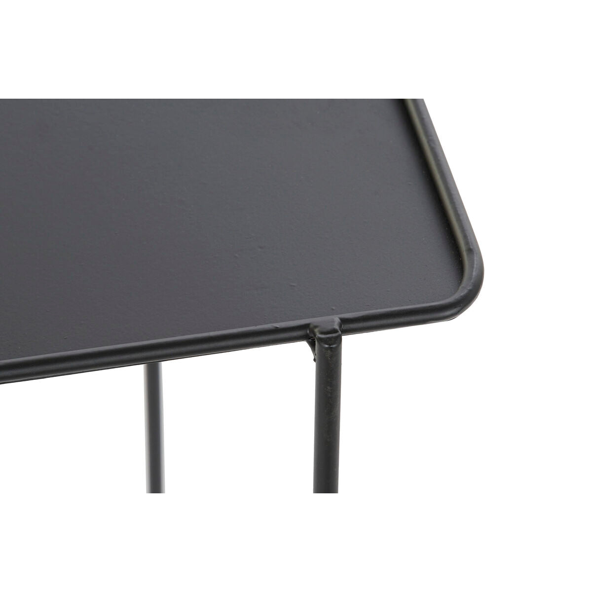DKD Home Decor 2-teiliges Konsolentisch-Set aus Metall in Blau und Schwarz – Seitenansicht