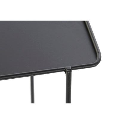 DKD Home Decor 2-teiliges Konsolentisch-Set aus Metall in Blau und Schwarz – Seitenansicht