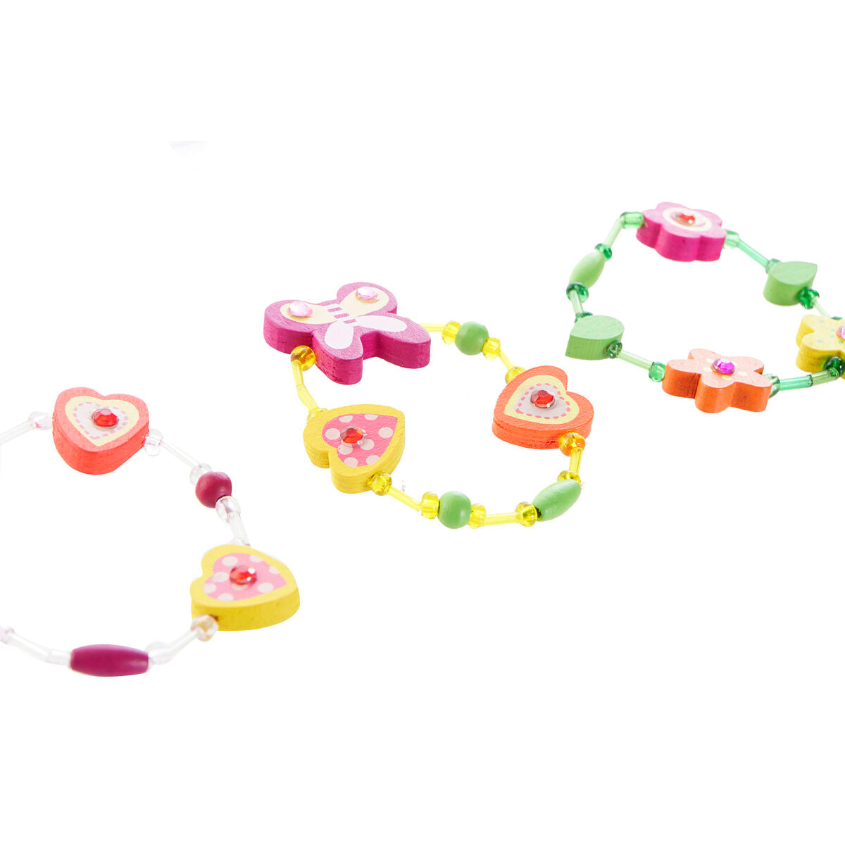 DKD Home Decor Armreif Blomster aus Holz bunt – Produktansicht