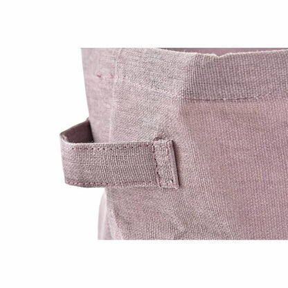 DKD Home Decor Korb-Set aus Leinwand in Gelb Blau und Granatrot, 3 Stück – Rückansicht