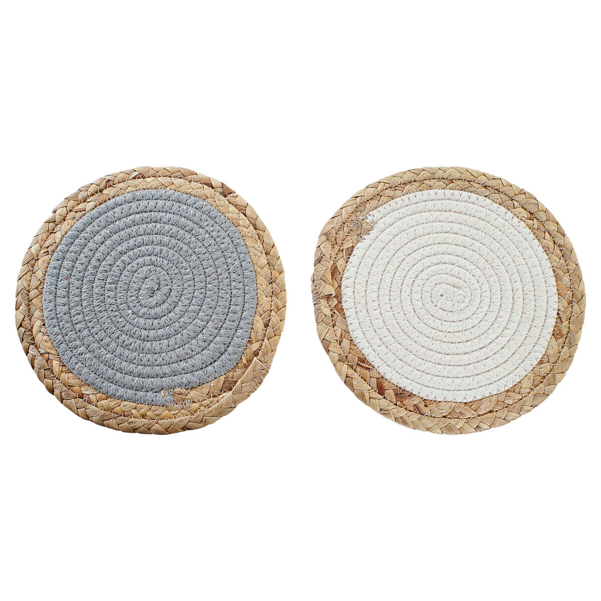 DKD Home Decor Untersetzer aus Baumwollfaser, 2 Stück, 20 x 20 cm – Produktansicht