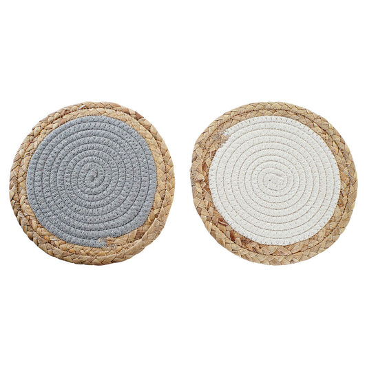 Untersetzer DKD Home Decor individuell Baumwolle Faser (20 x 20 x 1 cm) (2 Stück)