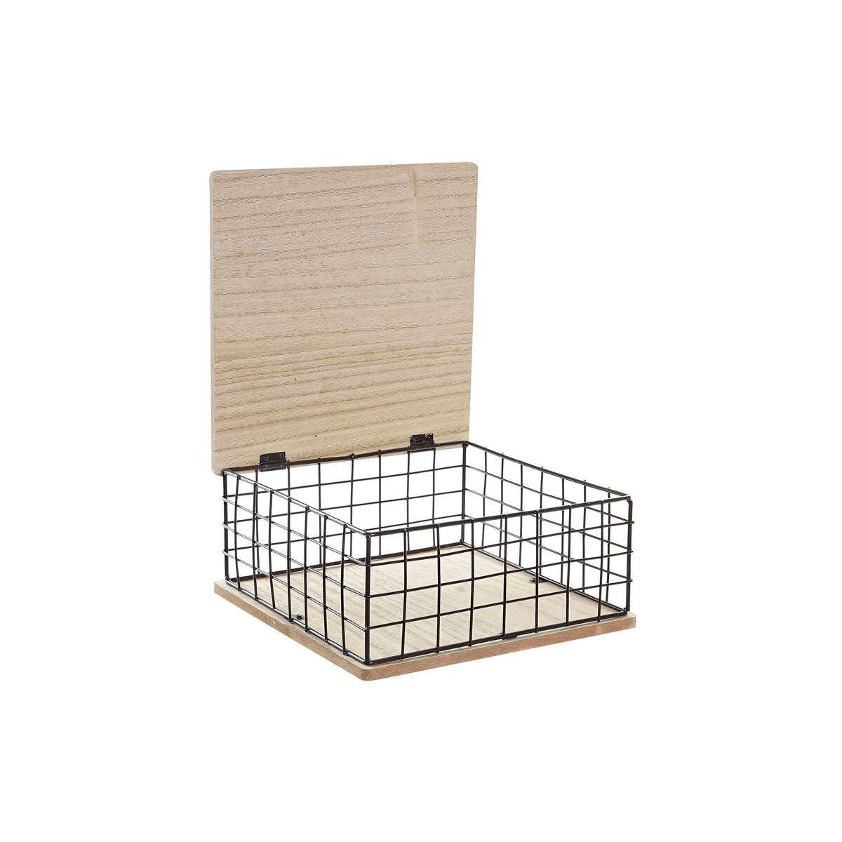 Dekorative Box DKD Home Decor Schwarz natürlich Metall Holz MDF