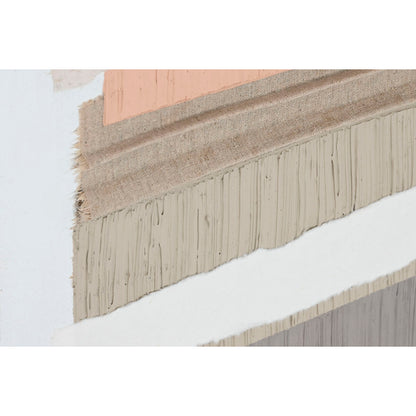Home ESPRIT abstraktes 3D-Leinwandbild aus Kiefer und Leinwand in Weiss und Beige – Seitenansicht