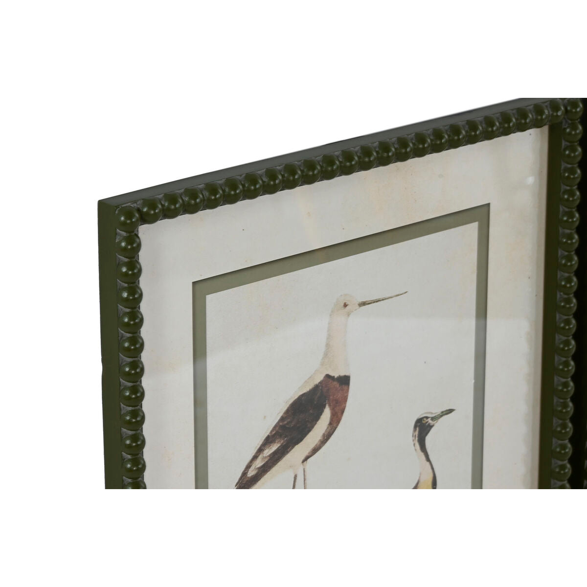 Home ESPRIT Bild mit Vögeln im Cottage-Stil aus Kristall und Birke, grün und beige, ca. 40 x 54 cm – Rückansicht