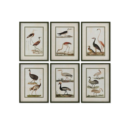Home ESPRIT Bild mit Vögeln im Cottage-Stil aus Kristall und Birke, grün und beige, ca. 40 x 54 cm – Produktansicht