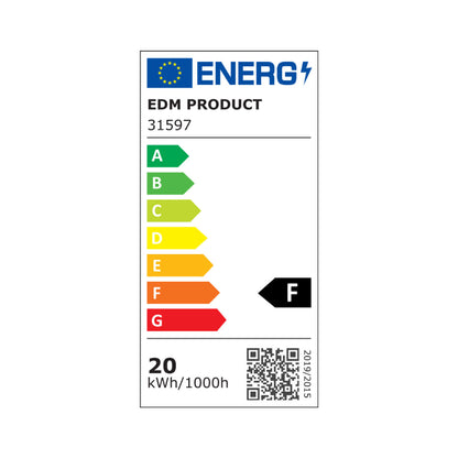 EDM Product EDM 31597 Deckenlampe, quadratische Aufbauleuchte 20 W 6400 K – Rückansicht