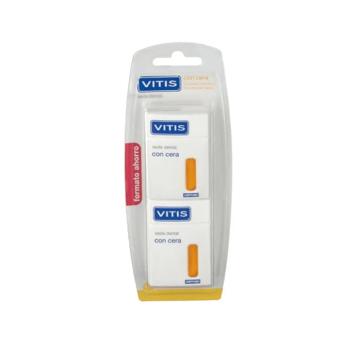 VITIS VITIS Zahnfloss gewachst 2 x 50 m Zahnseide für die tägliche Mundpflege Kosmetik