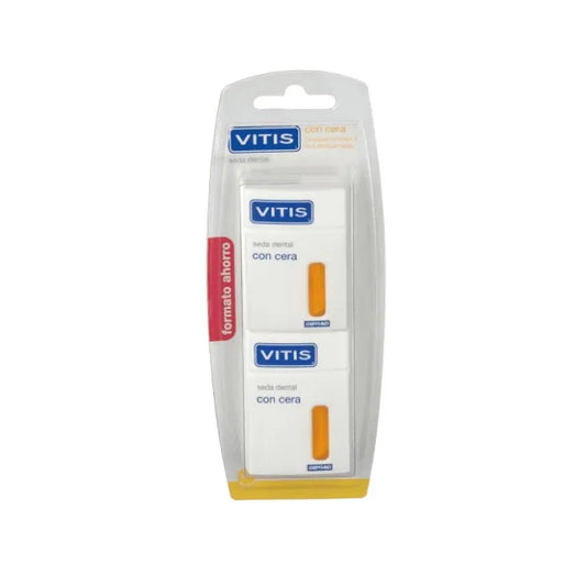 VITIS VITIS Zahnfloss gewachst 2 x 50 m Zahnseide für die tägliche Mundpflege Kosmetik