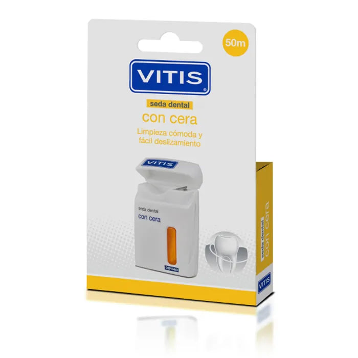VITIS VITIS Zahnfloss gewachst 50 Meter Zahnseide für die Mundpflege Kosmetik