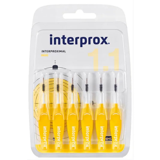 INTERPROX INTERPROX Interdentalbürsten Mini 1.1 für Zahnzwischenräume 6 Stück Kosmetik