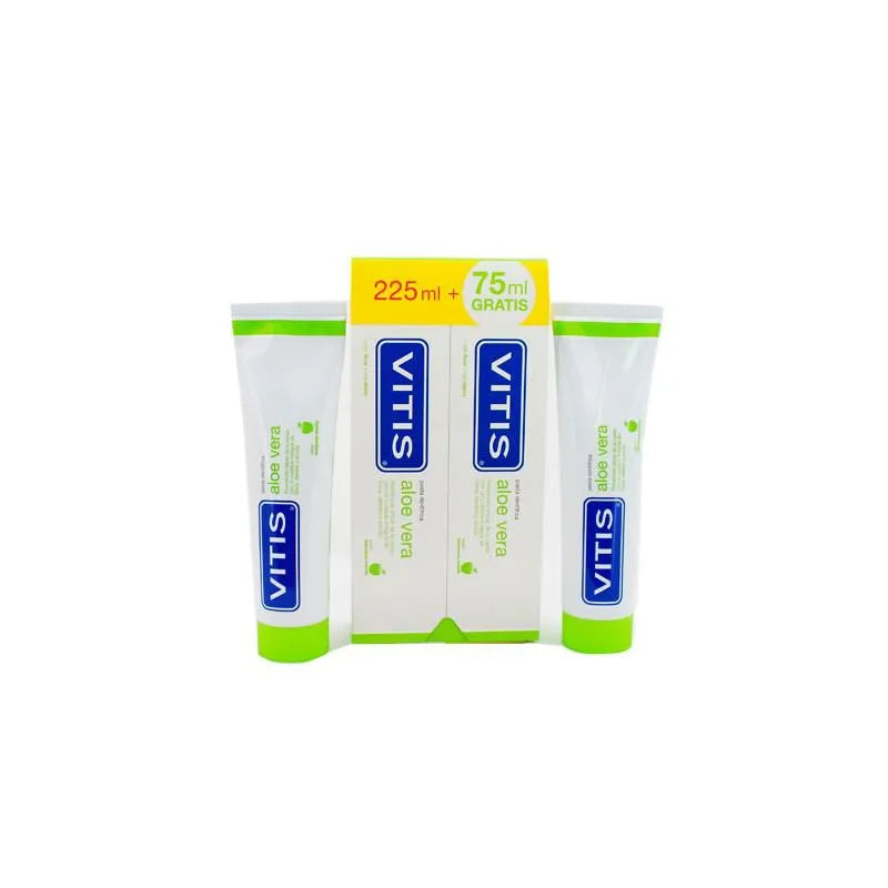 Vitis Duplo Aloe Vera Toothpaste Apple Flavor  2X150ml +75ml Free