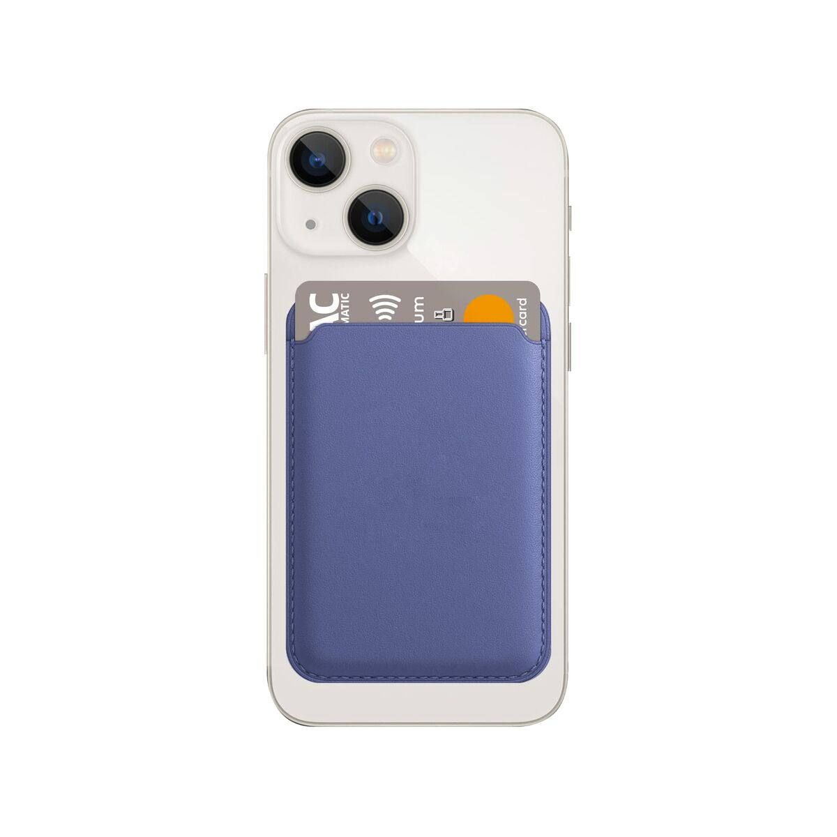 KSIX Magcard Kartenetui Blau für iPhone 12 und iPhone 13 – Anwendungsansicht