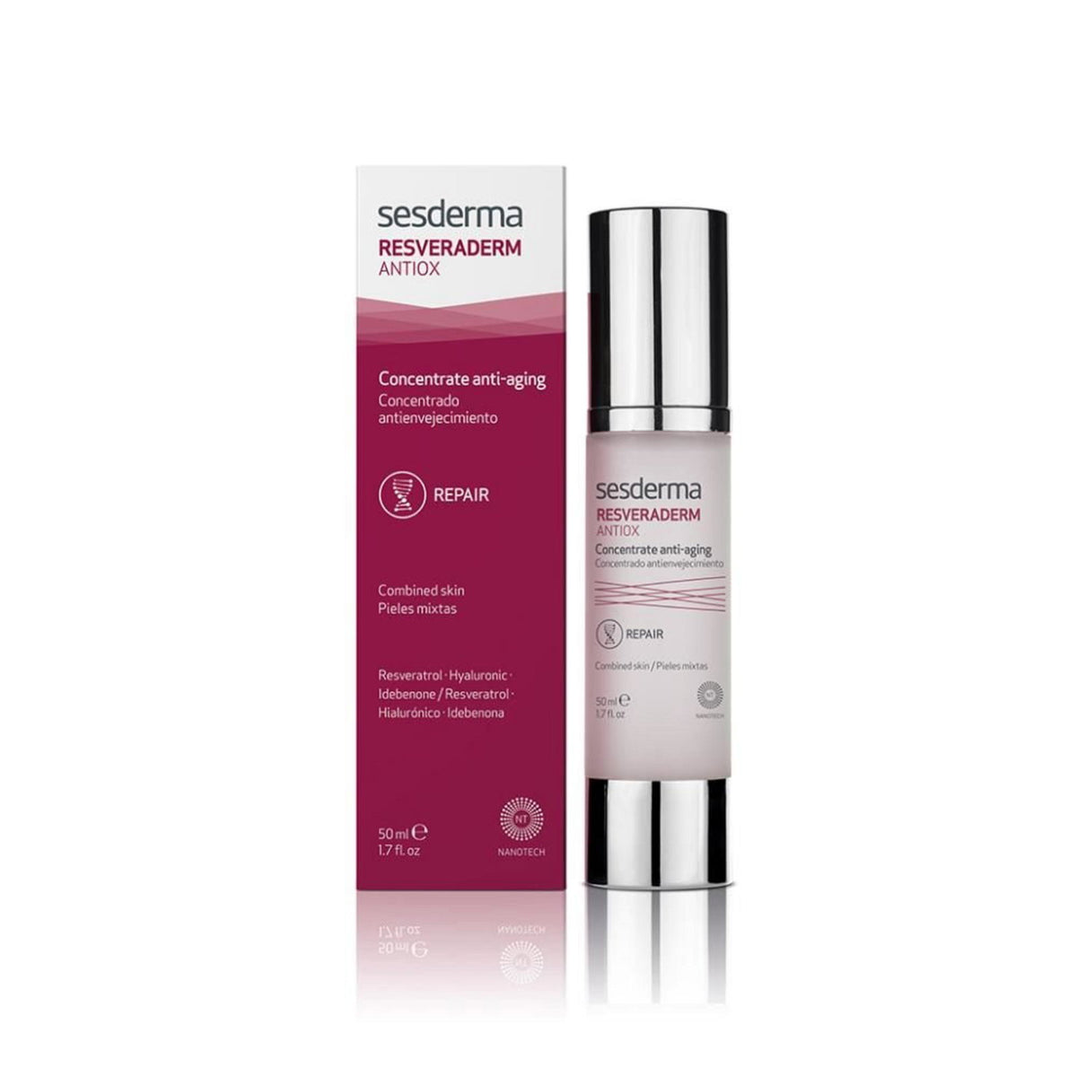 Sesderma, Resveraderm Antiox, Anti-Ageing, Anti-Wrinkle, Protecting, Firming, Concentrate, For Face, 50 ml