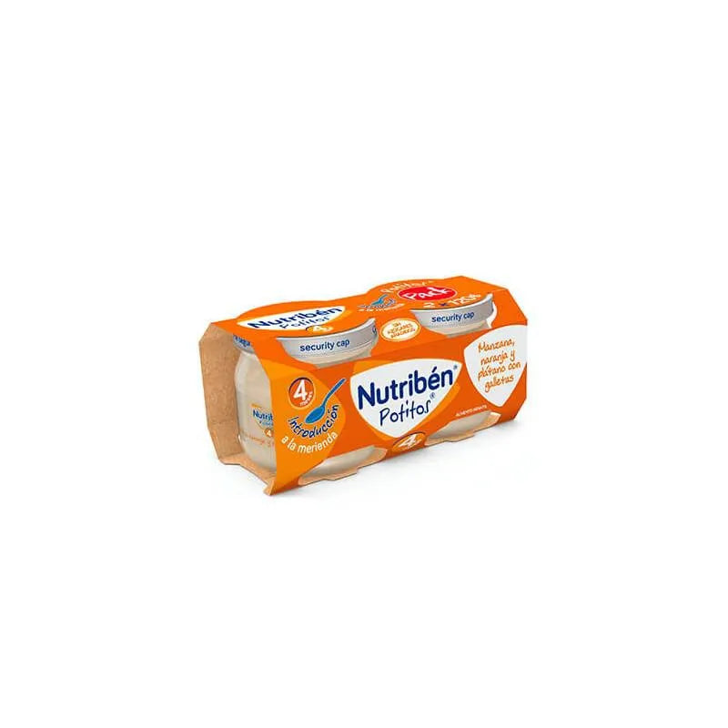 NUTRIBEN NUTRIBEN Potito Bipack Apfel, Orange, Banane und Keks 2 x 120 g Kosmetik