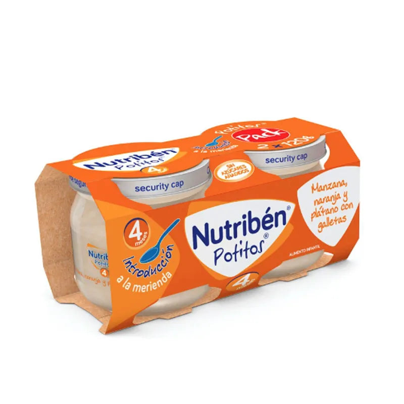 NUTRIBEN NUTRIBEN Potitos Birne und Banane 2 Gläser je 120 g Babybrei Kosmetik
