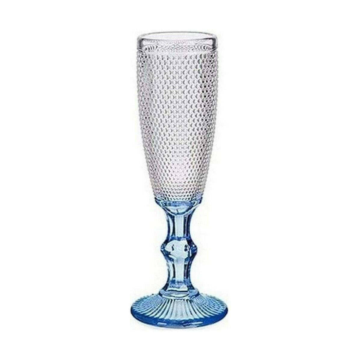 Vivalto kobaltblaues Champagnerglas aus Glas, 180 ml