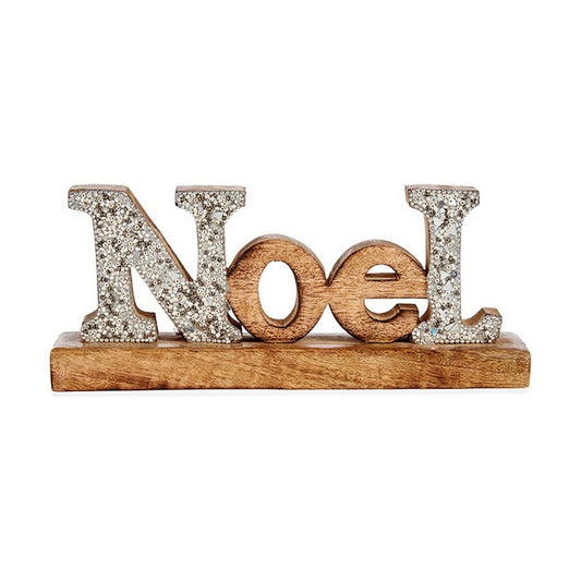 Deko-Figur Krist+ Noel Silberfarben Glitzernd 6,5 x 10 x 25 cm