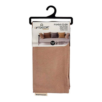 Brauner Gift Decor Kissenbezug mit Reissverschluss – Detailansicht
