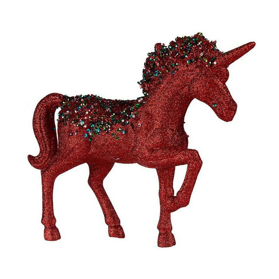 Krist+ Deko-Figur Einhorn in Blau und Rot aus Kunststoff, 9,5 x 31 x 40 cm