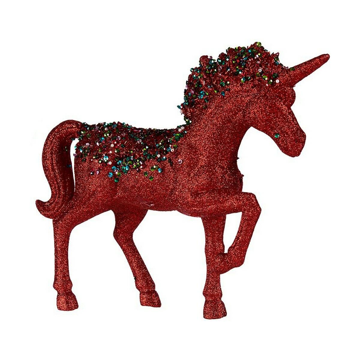 Deko-Figur Krist+ Blau Rot Einhorn 9,5 x 31 x 40 cm