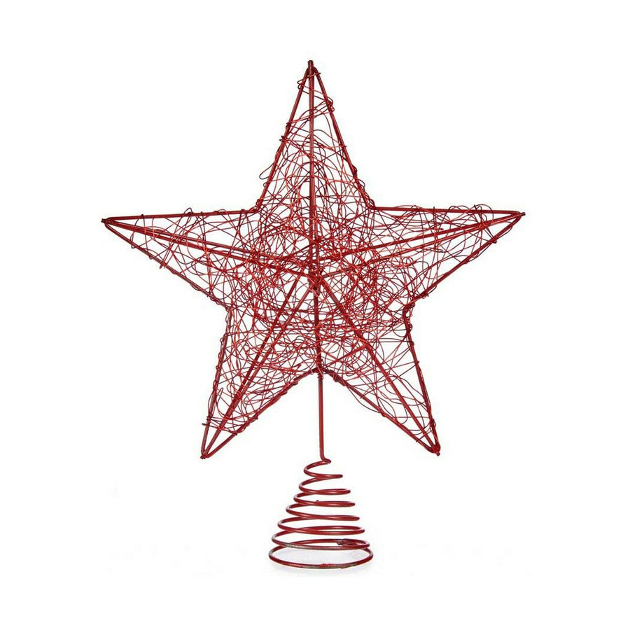 Roter Weihnachtsstern Krist+ aus Stahl und Kunststoff als hängende Weihnachtsdekoration