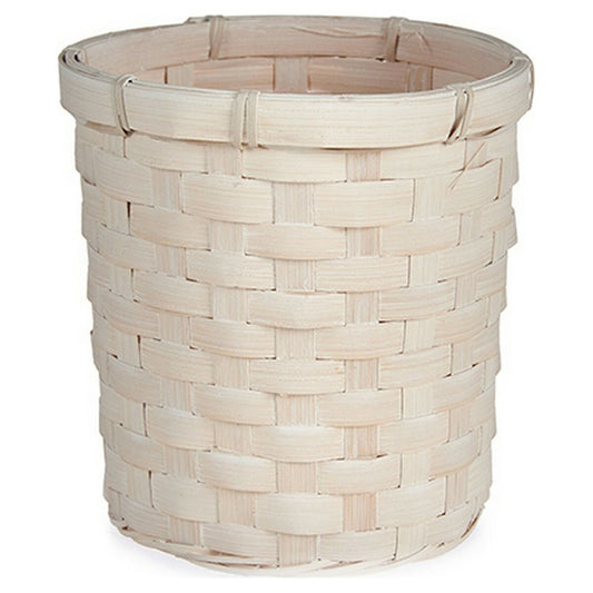 Blumentopf Gift Decor Weiß PVC Bambus 17 x 15 x 17 cm rund