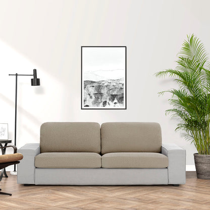 Eysa THOR Kissenbezug Beige für Sofa – Anwendungsansicht