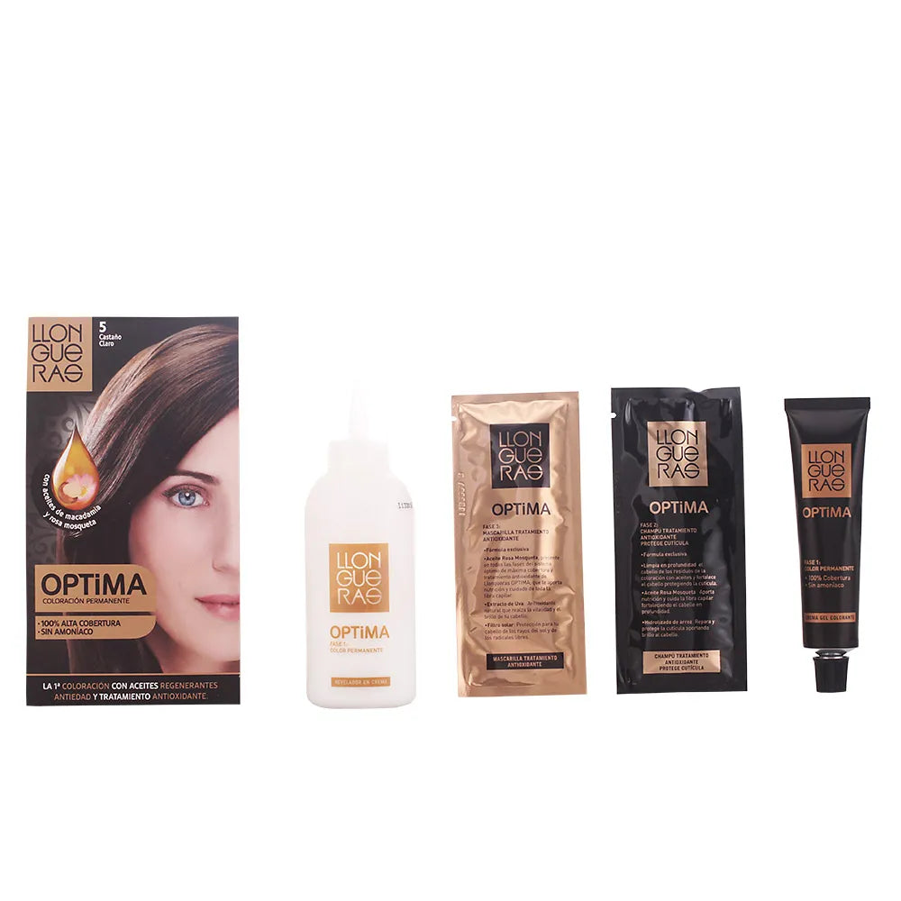 LLONGUERAS LLONGUERAS Optima Permanente Haarfarbe 5 Light Brown ammoniakfrei