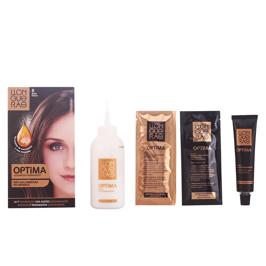 LLONGUERAS LLONGUERAS Optima Permanente Haarfarbe Ammoniakfrei 6 Dunkelblond