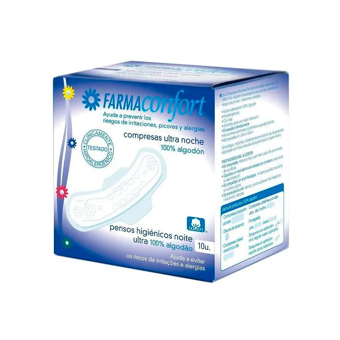 FARMACONFORT FARMACONFORT Wings Night Pads 10 Stück Nacht-Pads Kosmetik