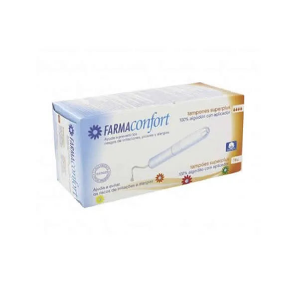 FARMACONFORT FARMACONFORT Cotton Tampons mit Applikator Superplus Größe 14 Stück Kosmetik