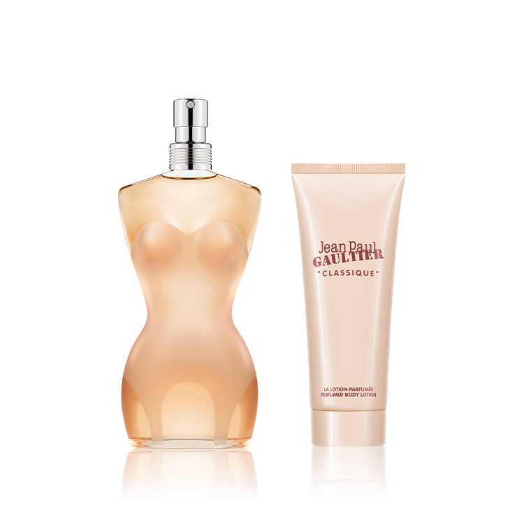 Jean Paul Gaultier Classique Geschenkset mit Eau de Toilette 100 ml, Body 75 ml und Miniatur 10 ml