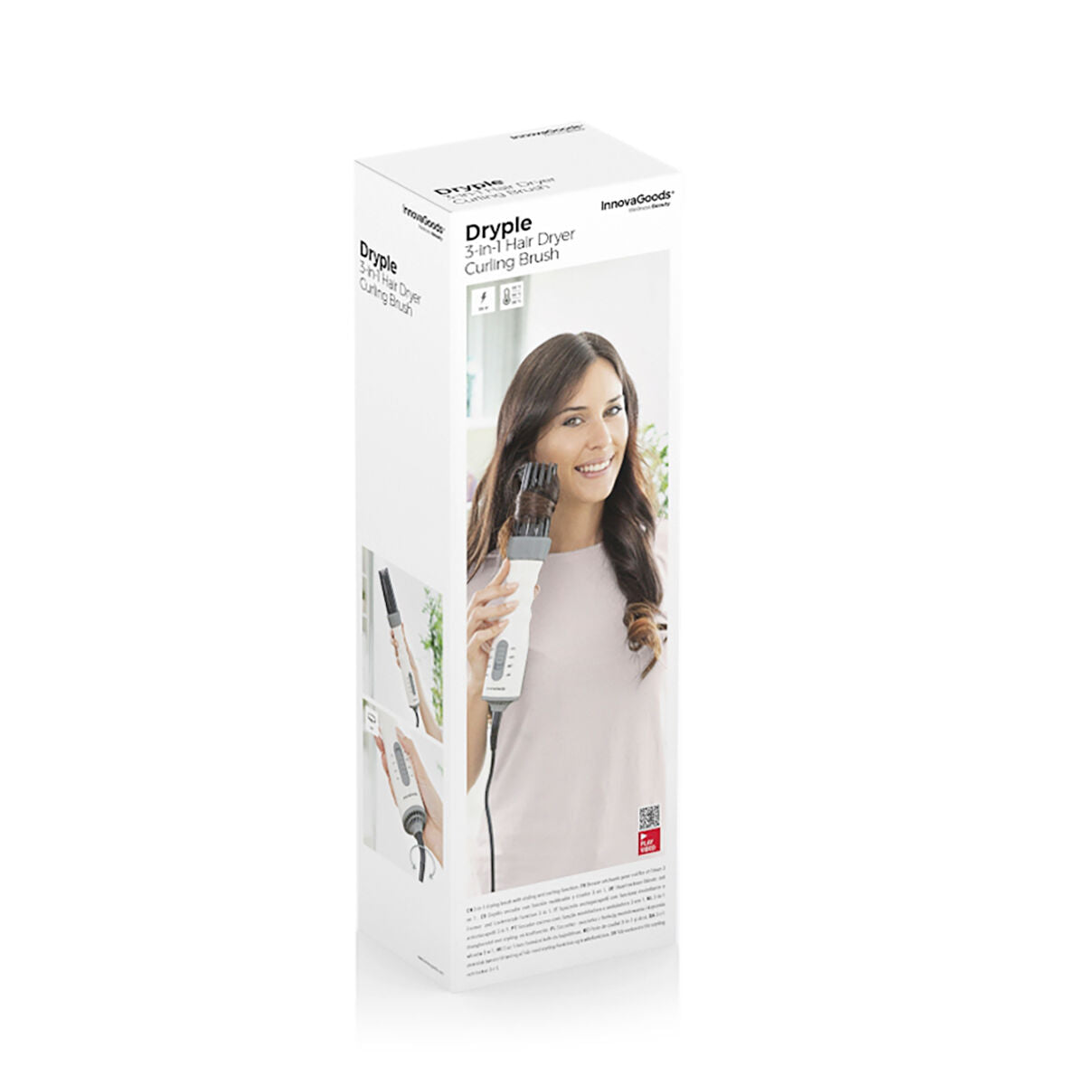 InnovaGoods Dryple 3-in-1-Heissluftbürste 550 W in Weiss und Grau – Ansicht 7