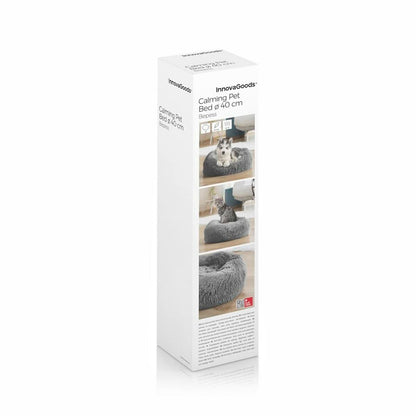 Anti-Stress-Haustierbett Bepess InnovaGoods grau Ø 60 cm – Verpackung