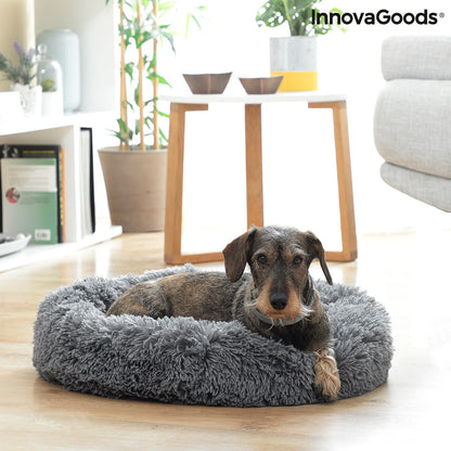 Anti-Stress-Haustierbett Bepess InnovaGoods grau Ø 60 cm – Produktansicht