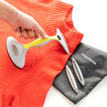 4-in-1 Fusselbürste InnovaGoods mit austauschbaren Bürstenköpfen – Anwendungsansicht