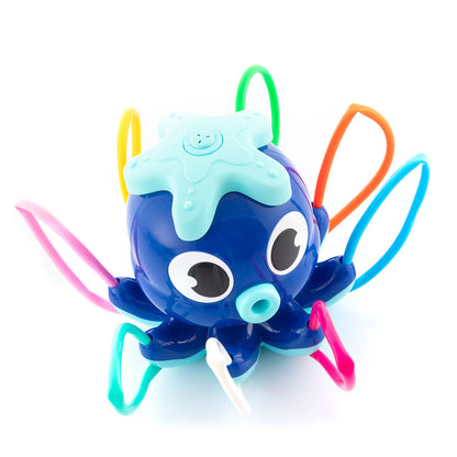 Octodrop Wassersprinkler-Spielzeug von InnovaGoods im Garten – Verpackung