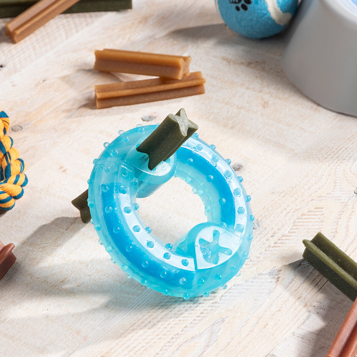 Glubiz gefrierfähiges 2-in-1-Beissspielzeug für Hunde von InnovaGoods, blau – Ansicht 8