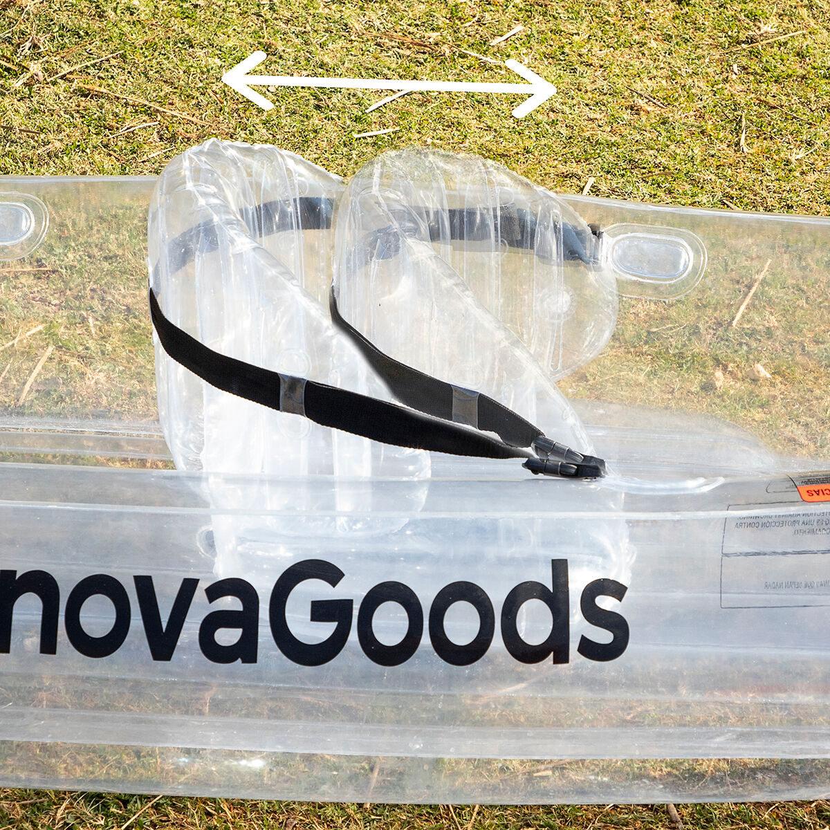 Transparentes aufblasbares Kajak Paros von InnovaGoods für 2 Personen mit Zubehör – Verpackung