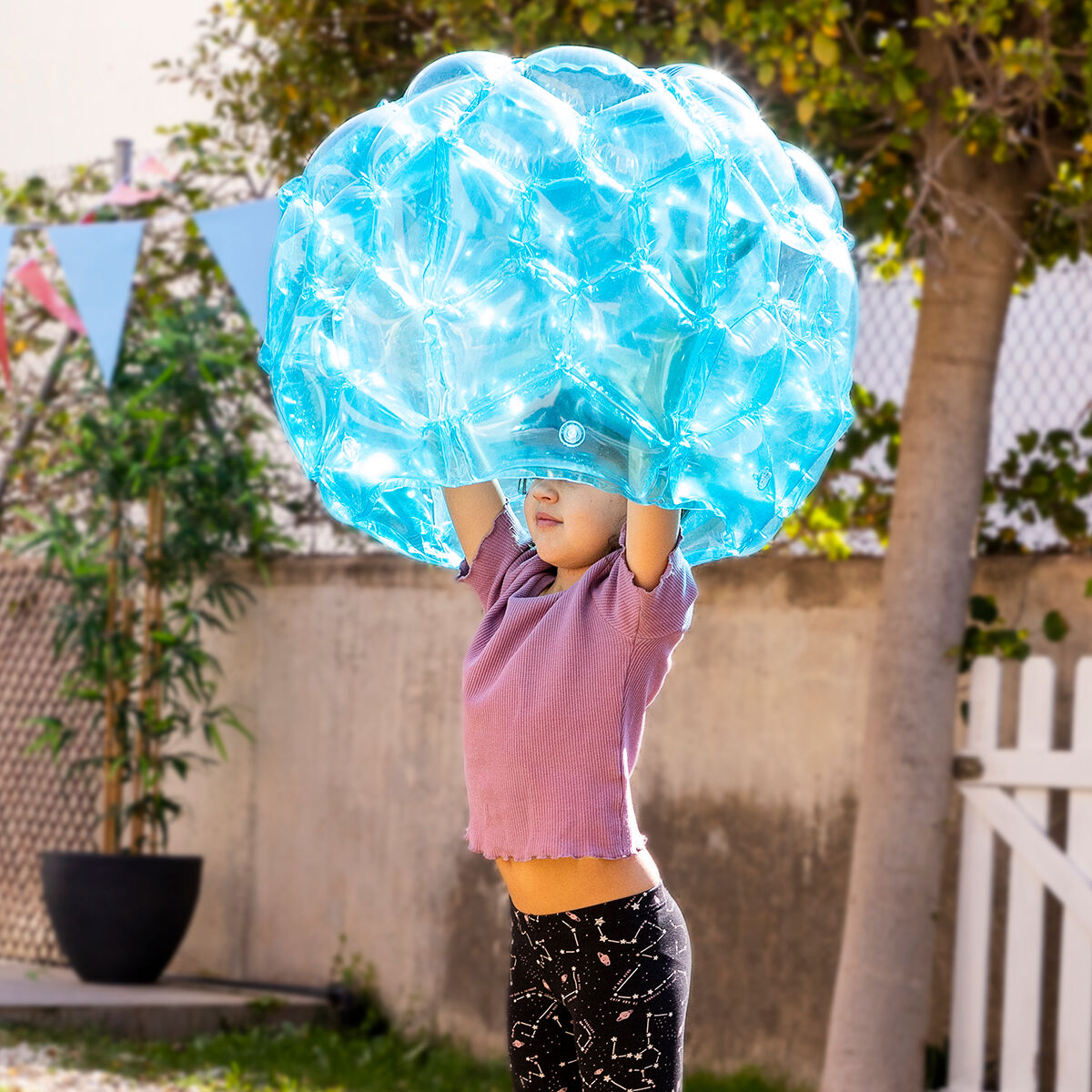 Aufblasbare Bumper-Bubble-Bälle Bumpoy von InnovaGoods, 2er-Set in Blau und Orange – Ansicht 7