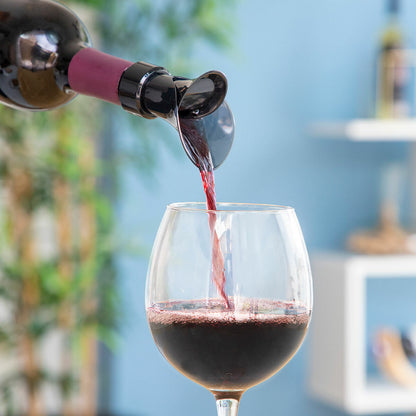 2-in-1 Weinbelüfter und Verschluss Wintopp von InnovaGoods in Schwarz – Produktansicht
