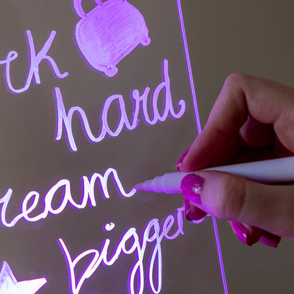 LED-Notiz- und Nachrichtentafel Lemo von InnovaGoods mit RGB-Beleuchtung – Rückansicht