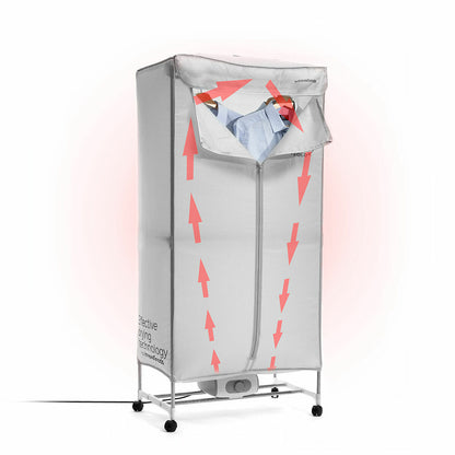 InnovaGoods Dupledry tragbarer elektrischer Wäschetrockner 1200 W in Grau – Verpackung