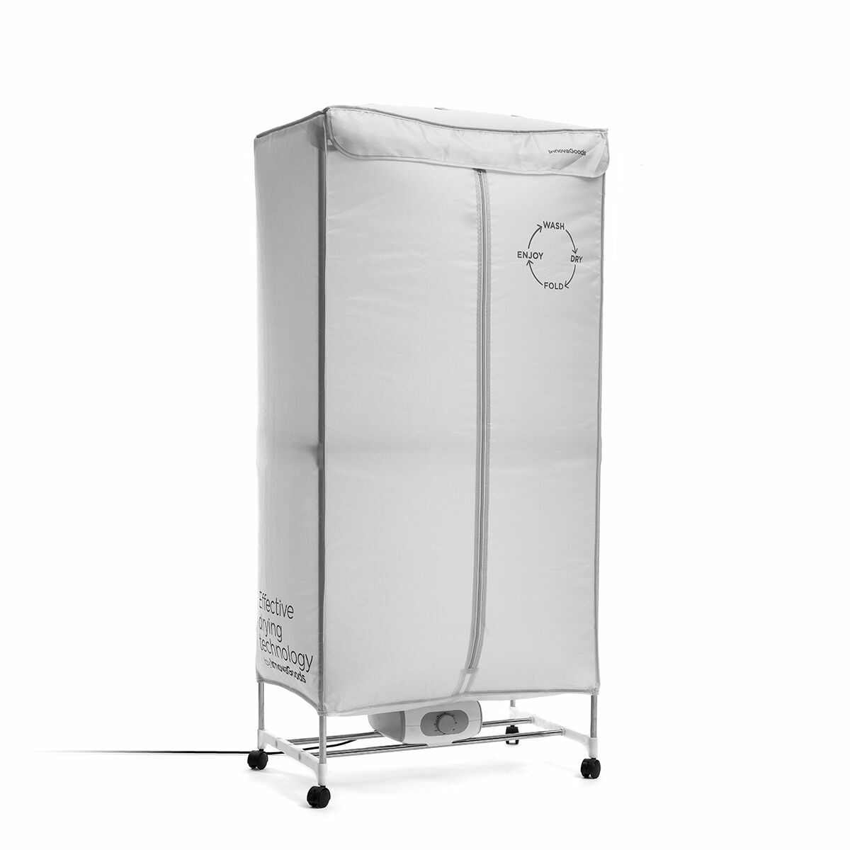 InnovaGoods Dupledry tragbarer elektrischer Wäschetrockner 1200 W in Grau – Rückansicht